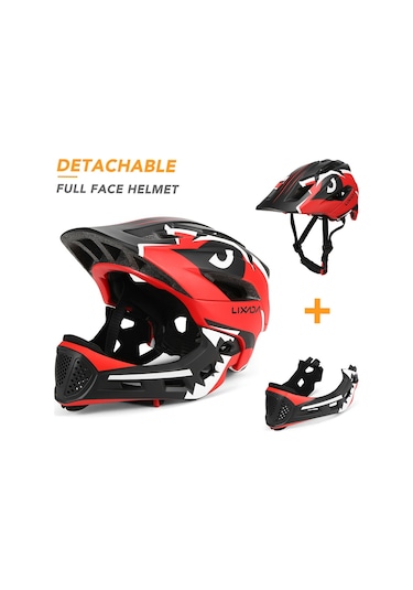 Lixada Timsah Tarzı Çocuk Açık Hava Bisiklet Kaskı Kırmızı