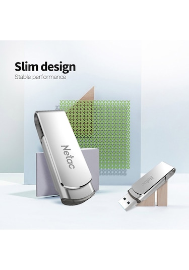 Netac U388 64gb Usb 3.0 Twister Güvenli Şifreleme Flash Disk