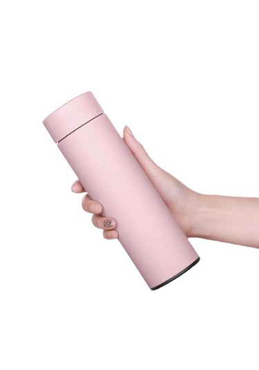 Led Sıcaklık Göstergeli Vakumlu Çelik Termos Bardak 500ml Mug Dijital Termos Pudra