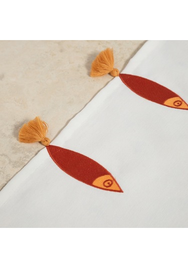 Mudo Home Fısh Püsküllü Runner Ekru 50x130 696123