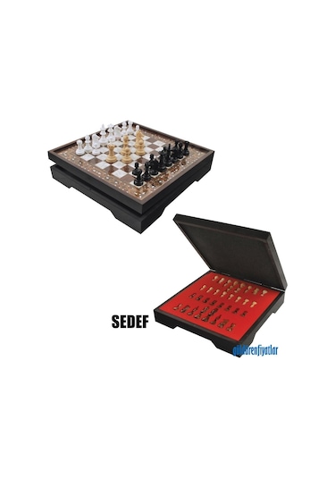 Star Vip Satranç Takımı - Büyük Boy 1. Kalite Satranç Seti Sedef