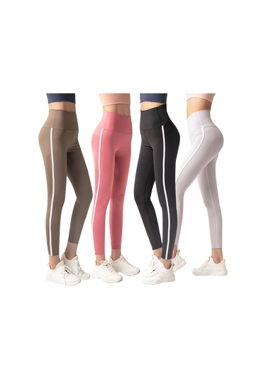 Geeroyoo Vintage Desenli Yüksek Bel Yoga Taytı - Esnek Ve Rahat Spor, Koşu, Bisiklet İçin Pembe