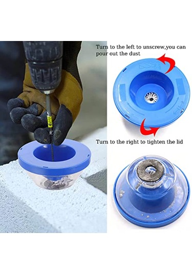 Youmex Elektrik Matkap Toz Toplayıcı Seti - Toz Koruma Aleti, Çeşitli Matkap Uçları İçin Uygulanabilir, Temiz Çalışma Ortamı Sağlar