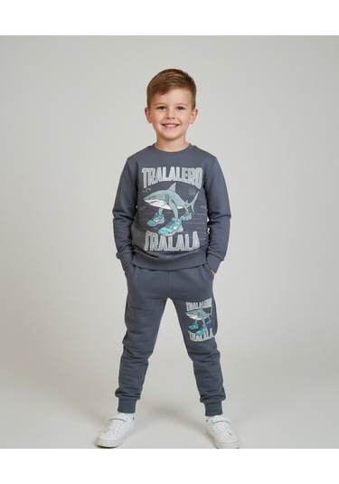 Tralala Erkek Çocuk 2'li Alt Üst Takım Lacivert