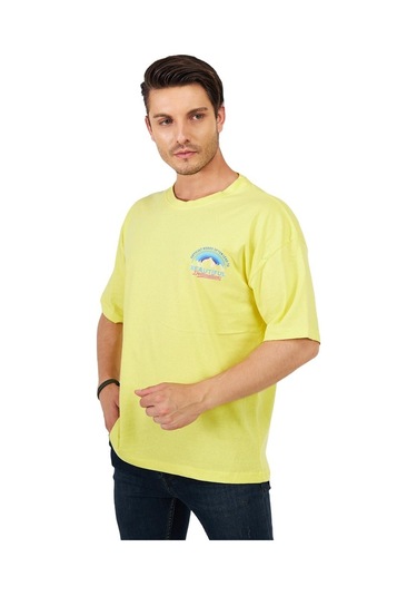 Ghassy Co. Erkek Oversize Sırt Ve Göğüs Baskılı Outdoor Tshirt Be (549329836)