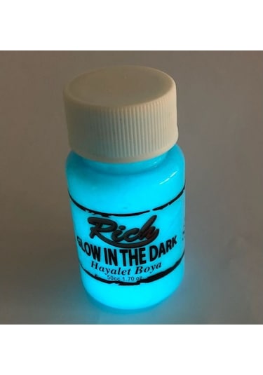 Rich Karanlıkta Parlayan Glow In The Dark Hayalet Boya Mavi 50 CC