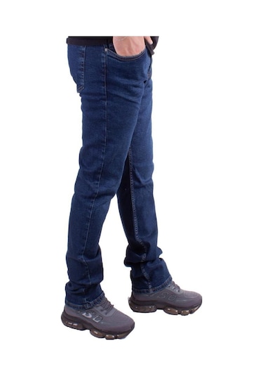 Vega 9133-45 Mavi Yüksek Bel Rahat Paça Erkek Jeans Pantolon Mavi