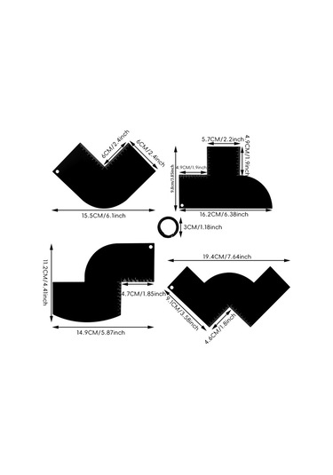 Suntek Berberler İçin 4 Parçalı Geliştirme Kartı Pratik Siyah
