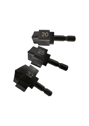 Tenfowee 3'lü Ppr Su Borusu Delme Aleti Seti - 20/25/32 Mm Çelik Basamaklı Matkap Uçları, Isı Su Boruları İçin