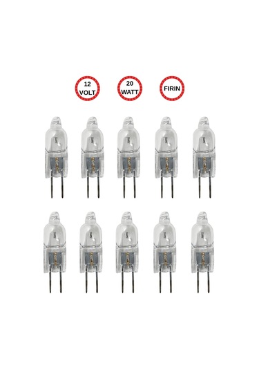 10 Adet Ledvance 12volt 20w Sarı Işık G4 Duylu Fırın Ampulü