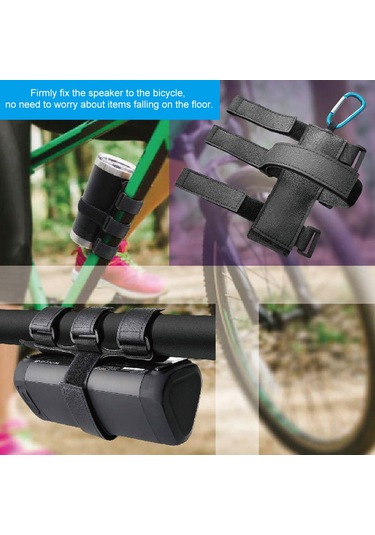 Tenfowee Siyah Bisiklet Ses Cihazı Tutucu - Çok Amaçlı, Kaymazsız, Su Geçirmez, Ayarlanabilir Deri Ve Metal Mizrak