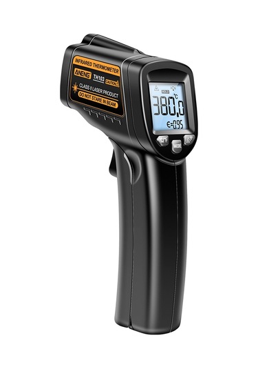 Aneng Th103 Dijital Kızılötesi Termometre Sıcaklık Tabancası -20 - 380 Derece Santigrat El Temassız Ters Ekran Endüstriyel Alet - Turuncu