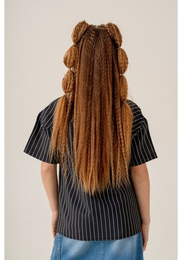 Kız Çocuk Bebe Yaka Yarım Kol Gömlek 3171 Siyah