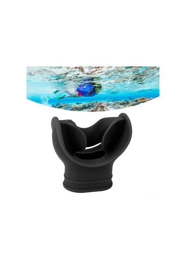 Kangvka Silikon Su Dalış Ağız Ucu - Evrensel Regülatör Ve Snorkel İçin, Yumuşak, Konforlu, Kokusuz, Siyah Renk, Bağlama İpi İle