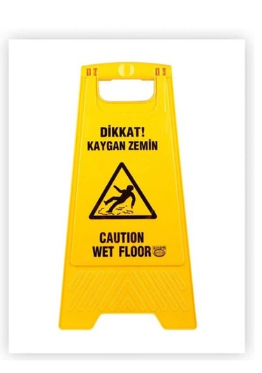 Kaygan Zemin Levhası Kaymayı Önleyici Uyarı Levhası, Kaygan Zemin İşareti, Kayma Risk Levhası