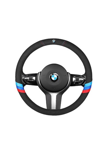 Bmw 3/5/2/6 Serisi X3/x4/x5/x6 Spor Direksiyon Kılıfı - 38cm, Kadife, 4 Mevsim Uyumlu, Kaymazsız, Isı Dirençli, Yumuşak Dokunuş