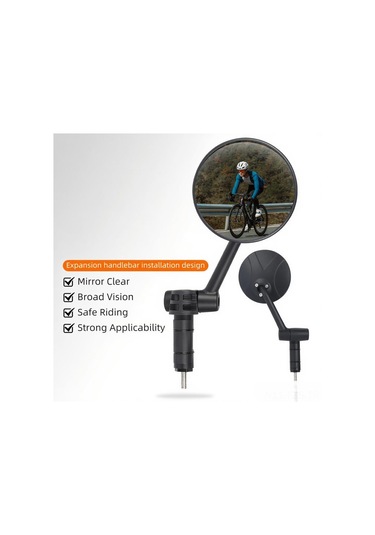 Fosenze Mountain Bike Yüksek Güvenlikli Yansıması - 360 Döner, Kırılmaz, Kol Bağcıklı, Siyah, 80mm Geniş Görünüm