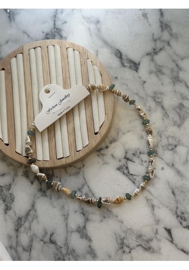 Deniz Kabuğu Kolye - Yeşil Yeşil