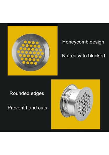 3 Adet 35mm Mobilya Dolabı Soğutma Paslanmaz Çelik Çift Taraflı Havalandırma Deliği Dekoratif Kapak Diğer