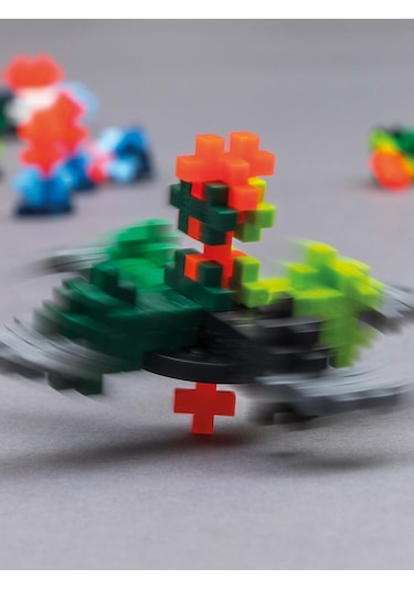 Plus - Plus Minecraft Temalı Learn To Build Spinning Tops Renkli Topaçlar Lego Yapı Oyuncağı