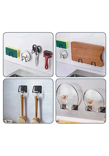 Bulaşık Süngeri Tutacağı Evye Düzenleyici Telli Bulaşık Süngeri Tutucu Askı 2 Adet Siyah