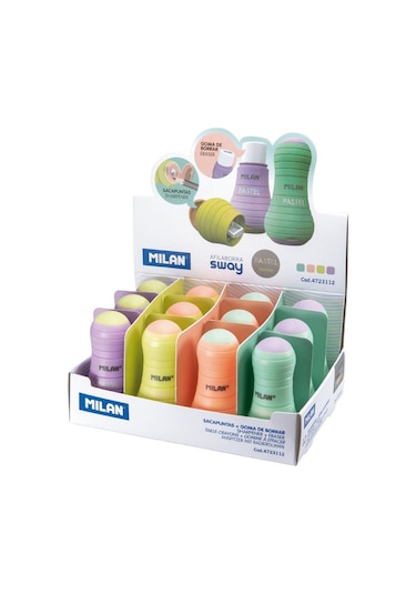 Mılan 4723112 Sway Pastel Rnk Kalemtrş Silgi 12Li