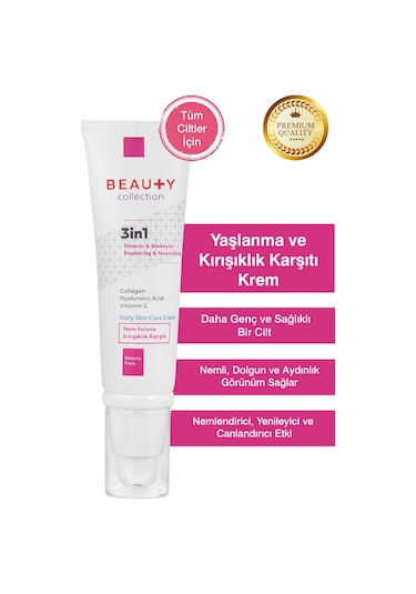 Beauty Collection 3 in 1   Nemlendirici Cilt Bakım Kremi 50 ML