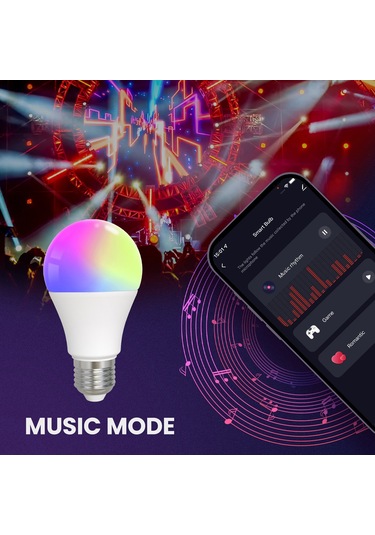 Singree Tuya Akıllı Led Ampul: Uzaktan Kontrol, Zamanlayıcı, Ses Komutu İle 9w E27 Aydınlatma Çok Renkli