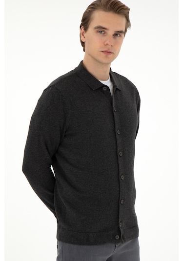 U.s. Polo Assn. Erkek Antrasit Melanj Hırka Triko 50297074-vr081 Antrasit Melanj