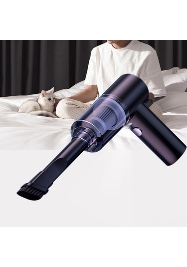 Jeemson Kablosuz El Fırçası Süpürge 120w 6000pa, Araç/ev/ofis İçin, Islak-kuru Kullanım, Led Işık, 2000mah Pil, Siyah