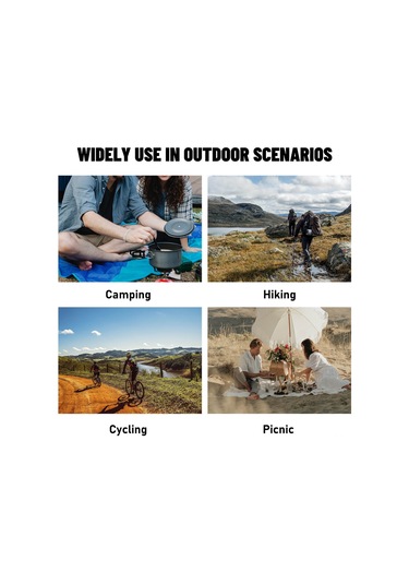 Dofolink Taşra Kampı İçin Çiftlevli, Isı Gücü Ayarlanabilir, Taşınabilir Paslanmaz Çelik Gaz Sobası - Taşımak İçin Depolama Çantasıyla Gümüş