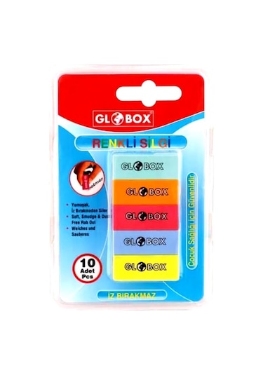 Globox Mini Renkli Silgi Seti 10 Lu 25001695