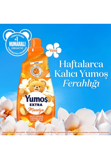 Yumoş Extra Çamaşır Yumuşatıcı 60 Yıkama Manolya 1440 Ml X2 Diğer