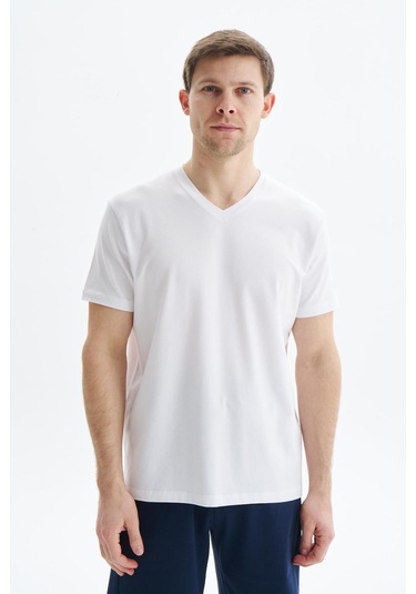 Arma Erkek Regular Fit Basic Süprem V Yaka Tişört Y29344472102 Beyaz