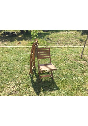 Efe-Garden Efe Garden Ahşap Katlanır Bahçe Sandalyesi Ceviz