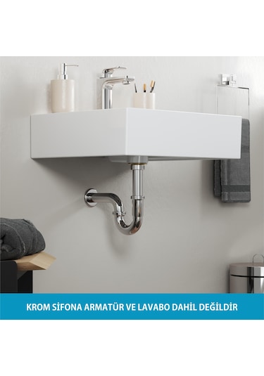 Aqua Bagno Basic Metal Sifon-süzgeç Dahil -parlak Krom - 32 Mm Çıkış Ucu