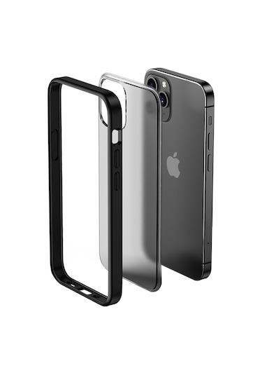 Apple Uyumlu iPhone Bikapak Elıt Enıgma 12 Mini Full Siyah Kapa