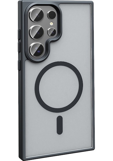 Toyigoo Galaxy Uyumlu S25 Ultra Kılıf M-safe Şarj Özellikli Mat Arka Yüzey Tygo Sio Kapak - Lila Lila