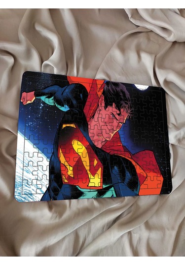 Çocuk Puzzle Ahşap Süperman 108 Parça Mobilya