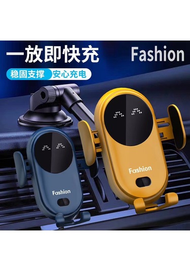 Springsun S11 Siyah Akıllı Araç İçi Kablosuz Şarj Cihazı - 10w Hızlı Şarj, Infrared Sensörlü Telefon Tutucu Ve Ses Efekti