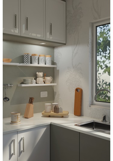 Yankı-BYEG 60 cm 3lü Mat Beyaz Mdf Duvar Rafı Gizli Bağlantı Kitaplık