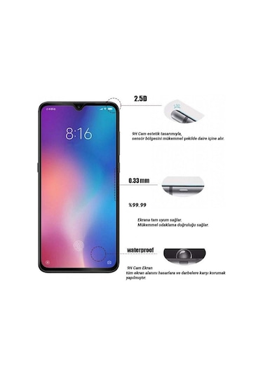 Huawei P20 Lite Privacy Hayalet Cam Ekran Koruyucu