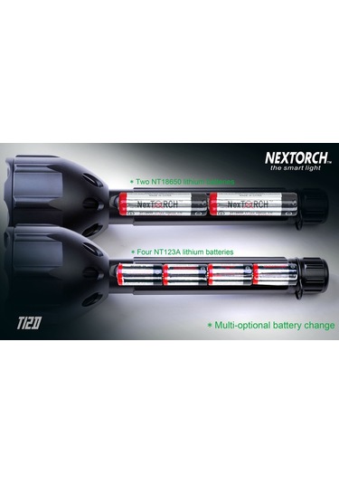 Nextorch T12d Cree Q5 Sarjlı  El Feneri Siyah