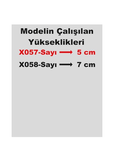Stencil Rakam Boyama Şablonu X057-sayı Rakam Yüksekliği 5 Cm