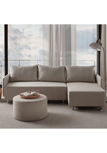 Mondy Köşe Koltuk Takımı Krem Antrasit