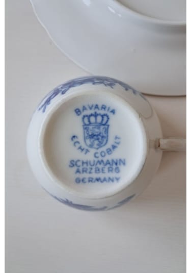 3 Parça Çay Fincanı Kobalt Mavi Kobalt