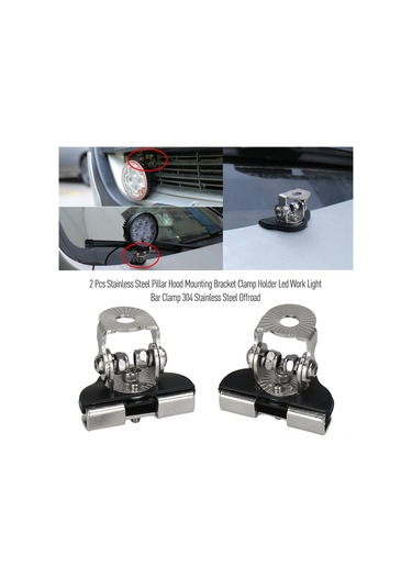 Padalink 2 Adet Çelik Ve Kauçuk Led Işık Direk Tutucu, Montaj Braketi Ve Dayanak Kapağı Seti