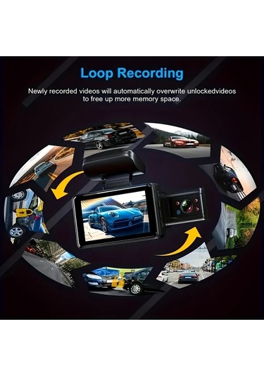 Willowhaven 3 Inç 1080p Çift Lens Araç Kamerası Dvr 32gb Tf Kart İçin Araç Ve Kamyon