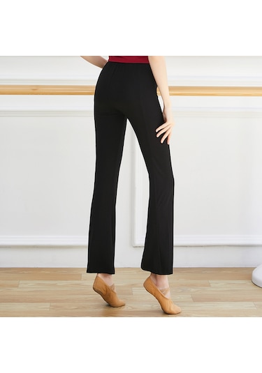 Kosona Kadınlar İçin Yüksek Bel Yoga Taytları - Esnek, Nefes Alıcı Kumaş, Ön Açık Ve Saçaklı Bacaklı - Siyah Spor Antet Eşyası SiYAH