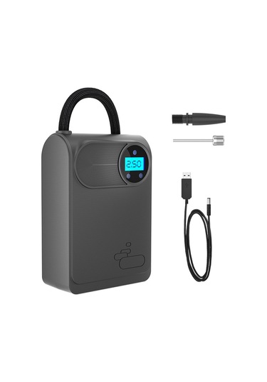 Yaozixa Kablosuz Araç Lastik Pompa, 2000mah Li-pil, Otomatik Durma, Dört Mod, Sayısal Göstergeli, Siyah, Taşınabilir Enflasyon Aleti